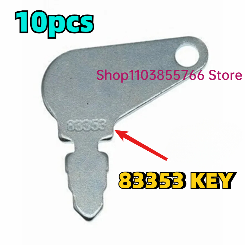 Heavy Equipment Key Set - 10 ชิ้น 83353 ปุ่มสําหรับคูโบต้าก่อสร้างจุดระเบิด/อุปกรณ์หนักชุดกุญแจ