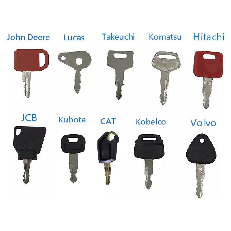 Heavy Equipment Key Set - ชุดจุดระเบิดกุญแจหลัก 10 ชิ้นสําหรับการเกษตร + เครื่องจักรพืชหนัก