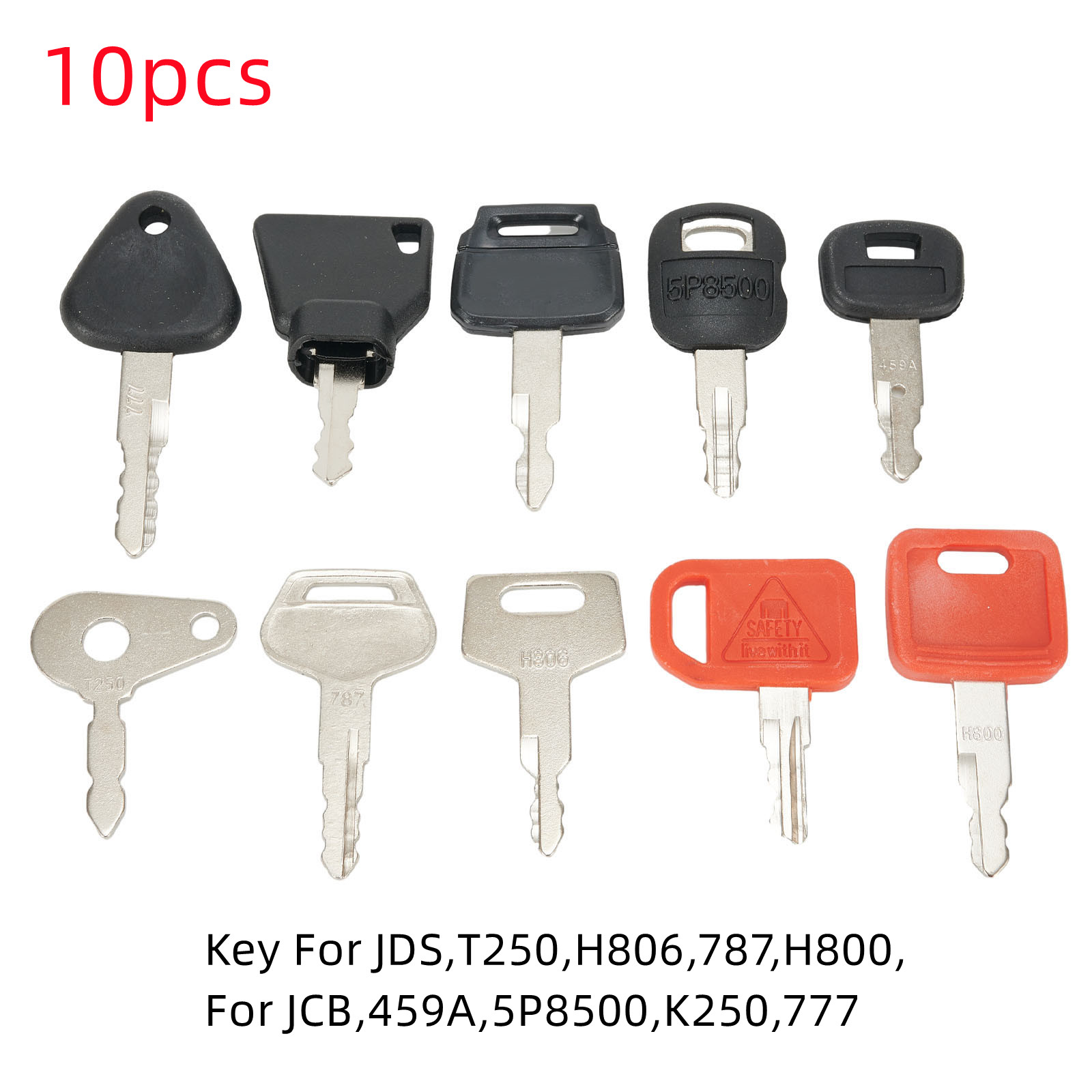 Heavy Equipment Key Set - ชุดกุญแจ10ชุด Master กุญแจสำหรับเครื่องจักรกลการเกษตร + เครื่องจักรกลหนักสำหรับรถขุดส่วนใหญ่รถแทรกเตอร์เครื่องจักรกลหนัก