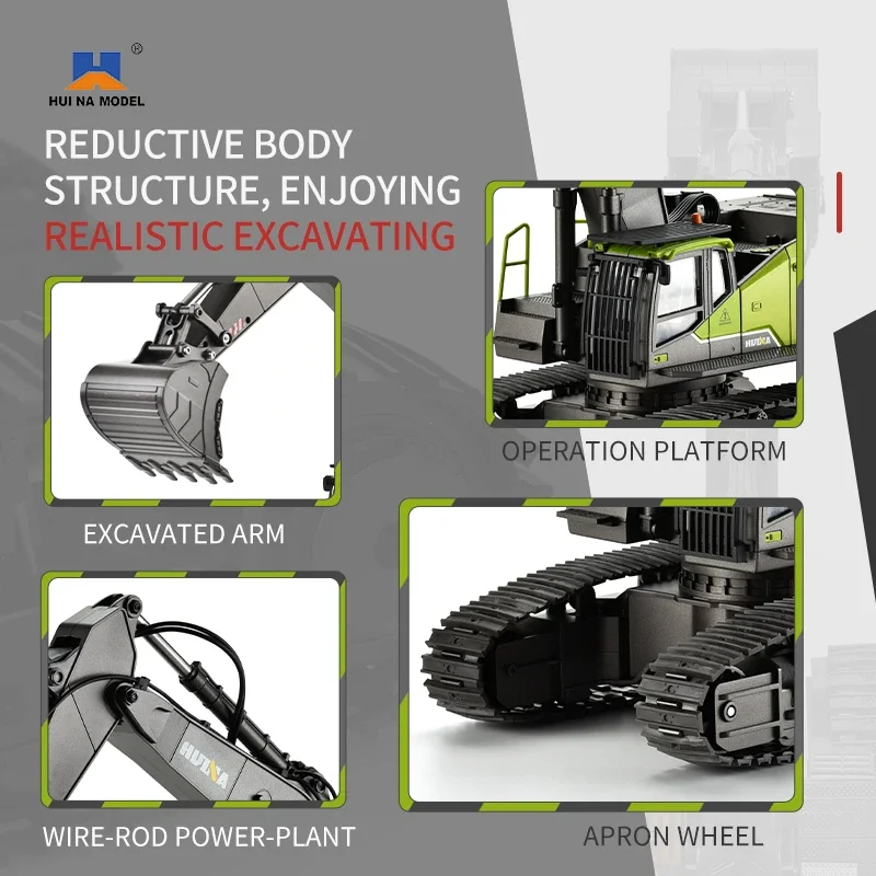 รถขุดตักดิน HUINA 1593 RC รุ่น - Heavy Equipment Games บทวิจารณ์และราคา